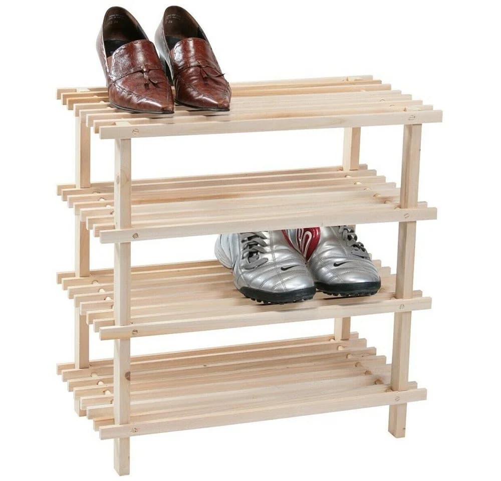 Kesper Schuhregal 4-stöckig Tannenholz hell FSC