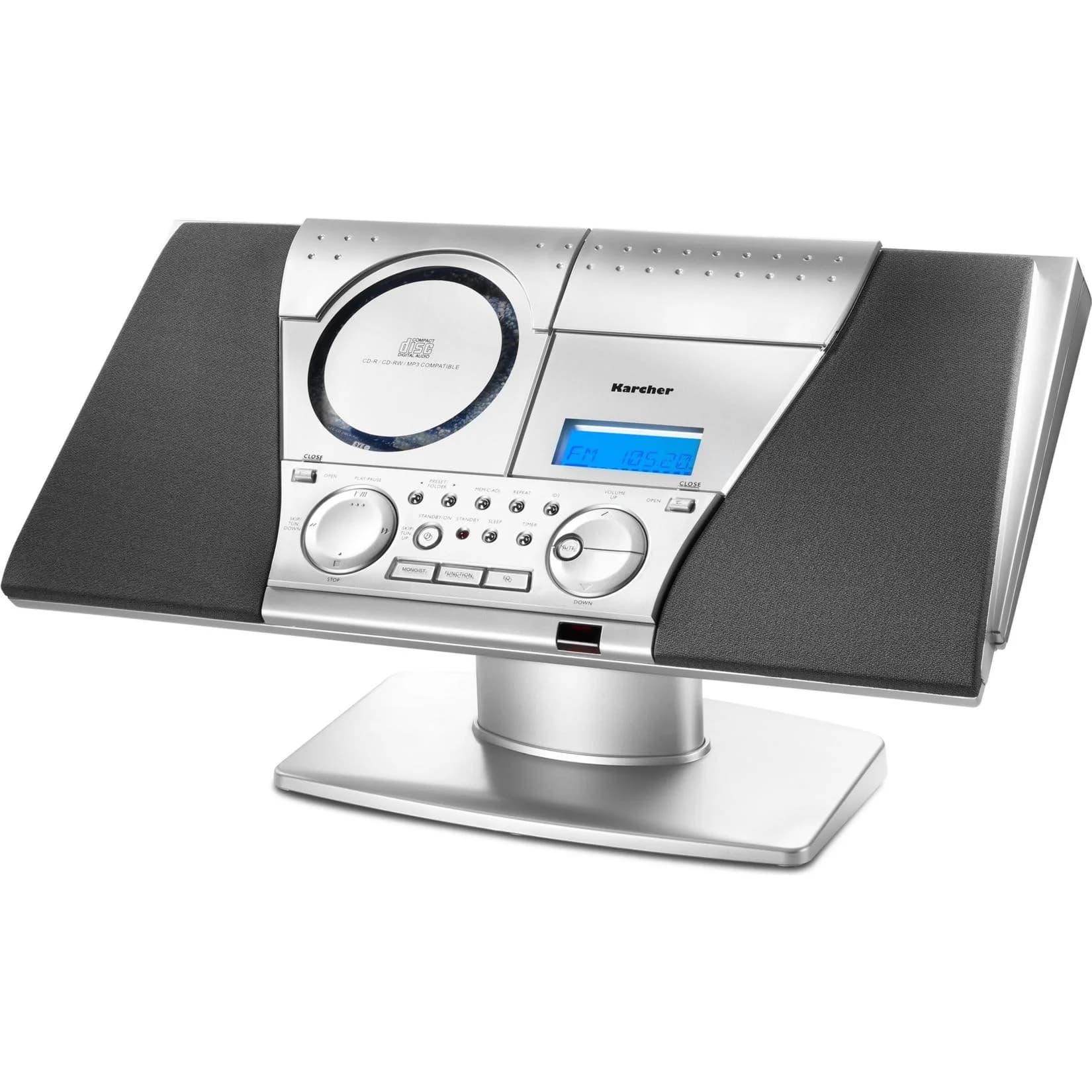Kärcher Microanlage MC 6550 Silber Schwarz CD MP3 Kassette