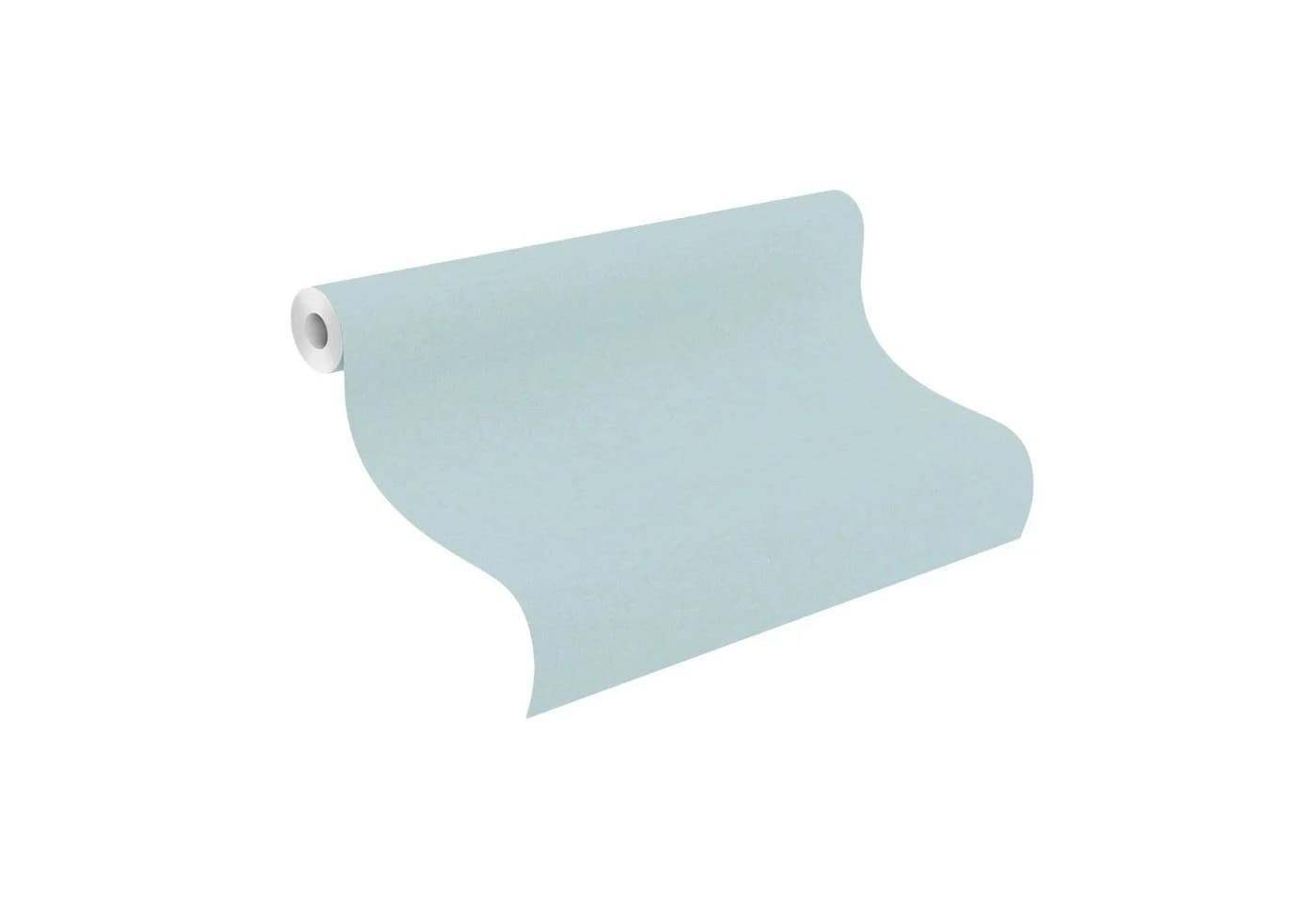 Rasch Vliestapete Leinenoptik Blau Aquarell Uni