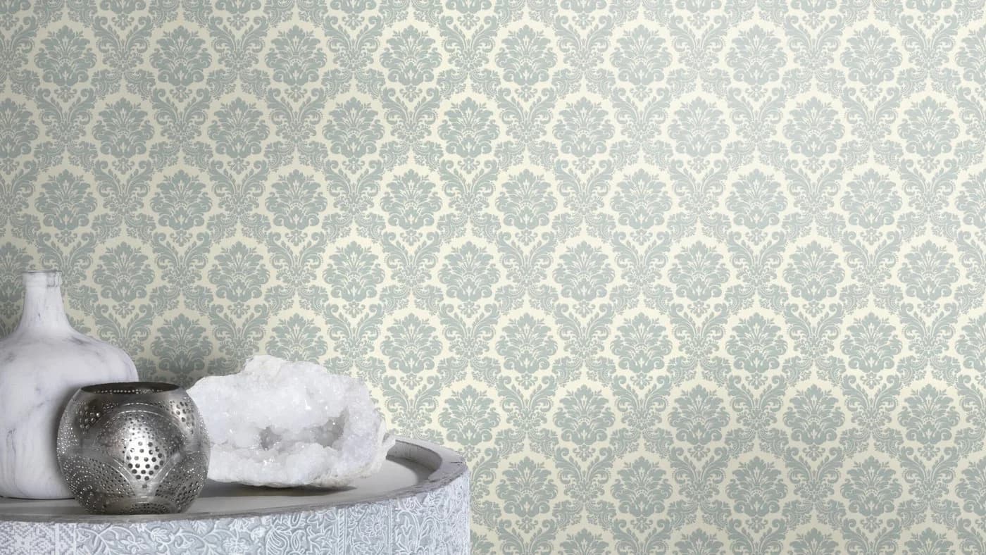 Rasch Vliestapete Barock Beige Blau Klassisch