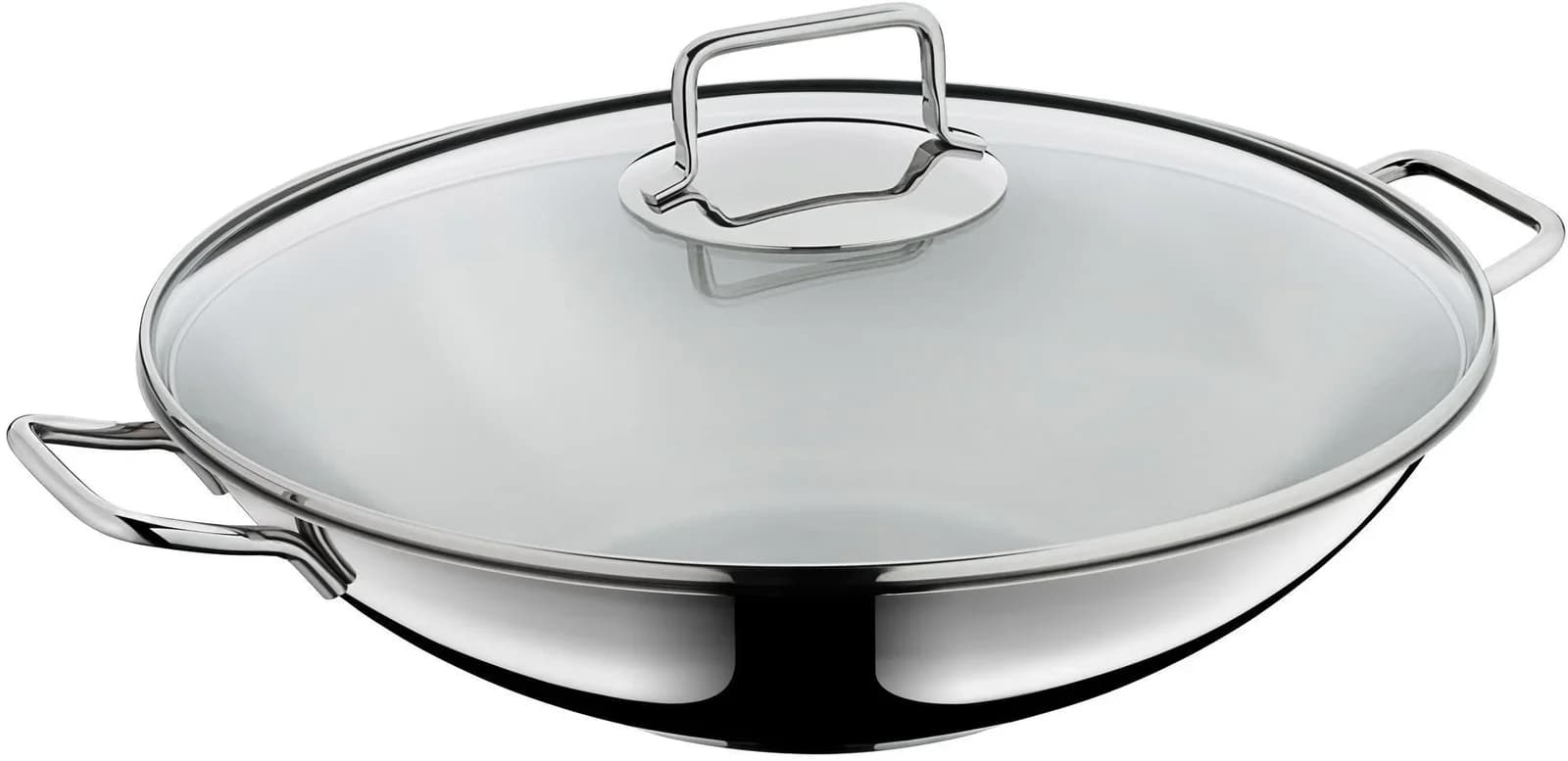 WMF Macao Wok 36 cm Edelstahl Glasdeckel Induktion
