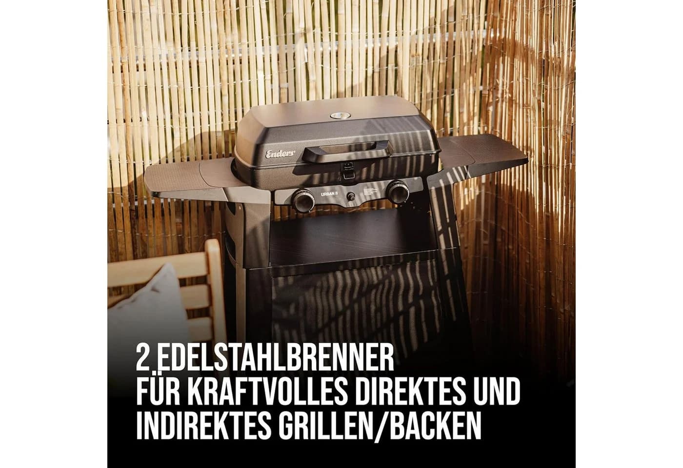 Enders Urban II Gasgrill mit Trolley 4,4 kW Edelstahl