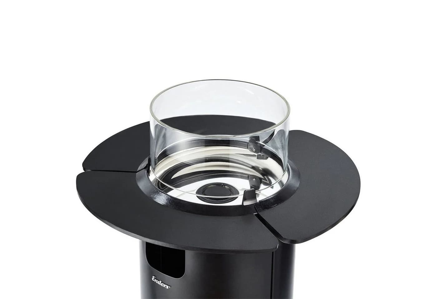 ENDERS Ablagetisch 3er Set Schwarz Kunststoff Nova LED