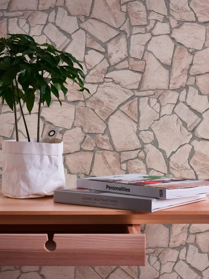 Livingwalls Vliestapete Best of Wood`n Stone 2nd Edition Grau Steinoptik