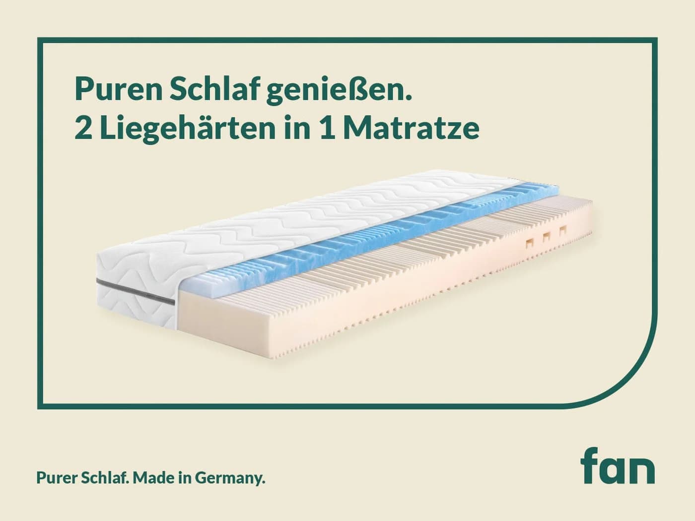 FAN Solina Top KS Komfortschaummatratze Weiß Wendematratze 7-Zonen