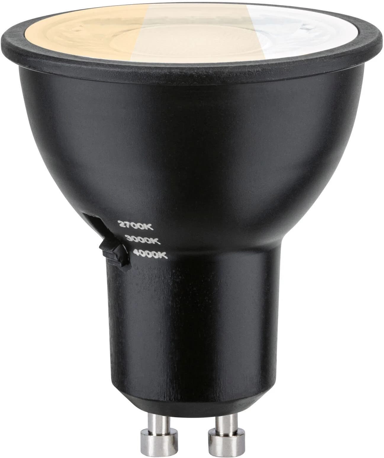 PAULMANN LED-Leuchtmittel GU10 3CCT DipSwitch Schwarz Matt 6,9W 650lm
