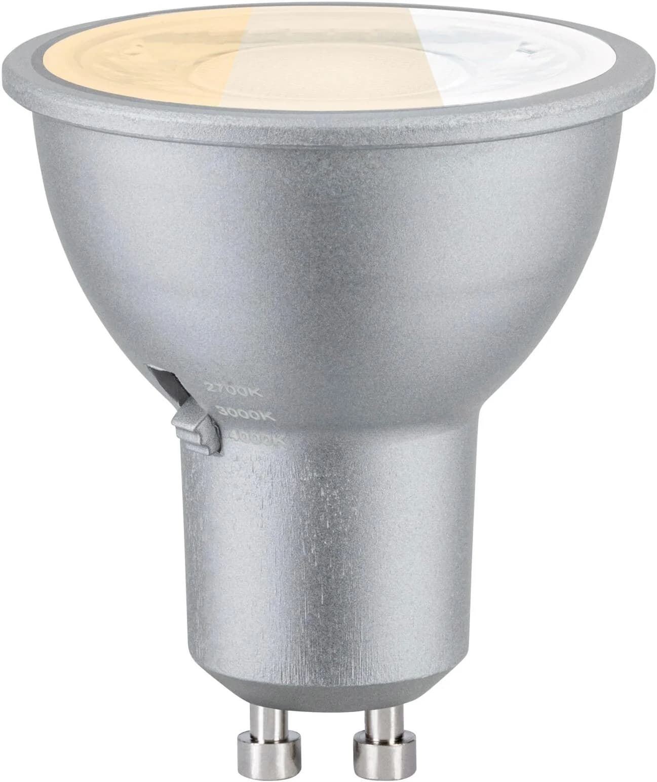 PAULMANN LED-Leuchtmittel GU10 3CCT Dimmbar 6,9W 650lm Chrom Matt