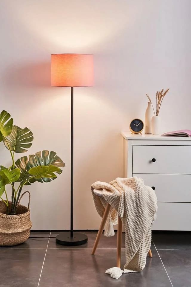 Pauleen Stehlampe Grand Reverie Rosa Stoffschirm