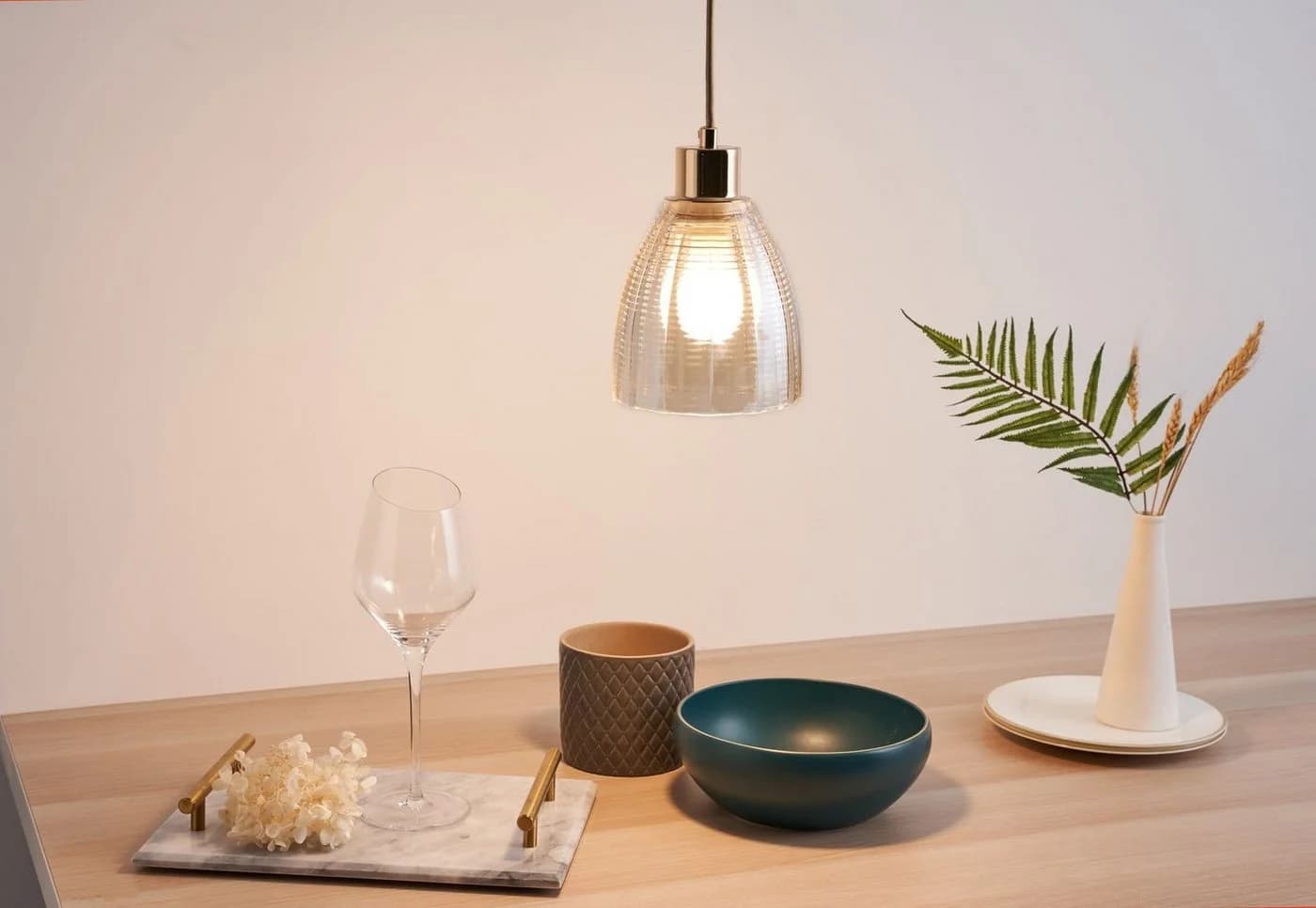 PAULEEN Pendelleuchte Gleaming Gold Gold Glas Modern