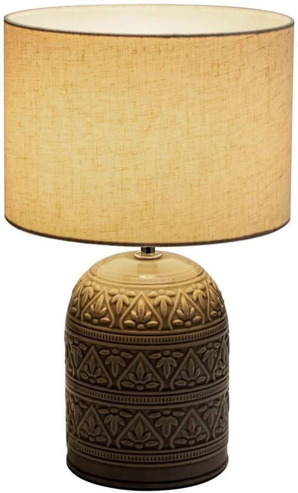 Pauleen Tischleuchte Tender Pearl Beige Stoff/Keramik E14