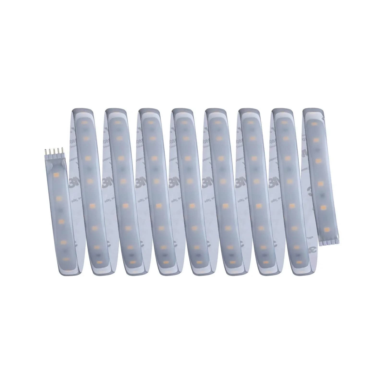 LED Strip Beleuchtung, selbstklebend, flexibel, 300 cm, warmweiß, silber