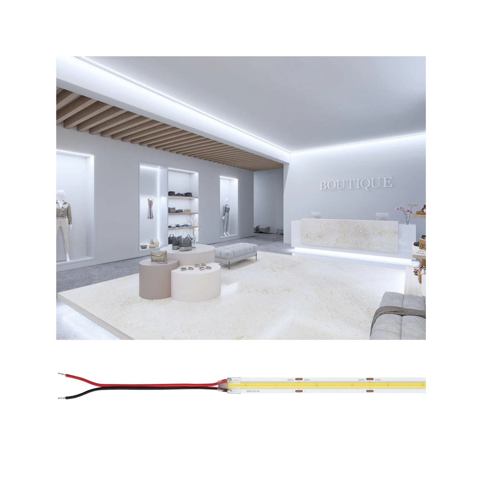 PAULMANN LED-Streifen Pro Strip Silver COB P150 5m 865 IP20 24V DC 65W Weiß