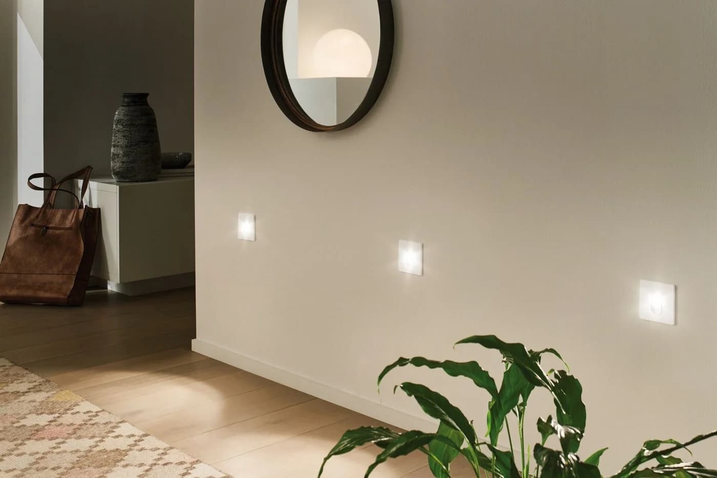PAULMANN LED Wandleuchte Einbauleuchte Eckig Weiß 1,7W