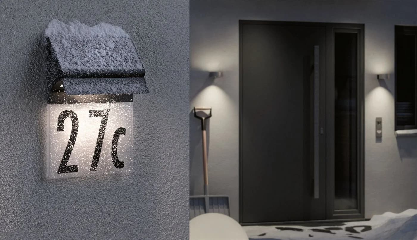 Paulmann Solar Hausnummernleuchte Neda IP44 Schwarz LED