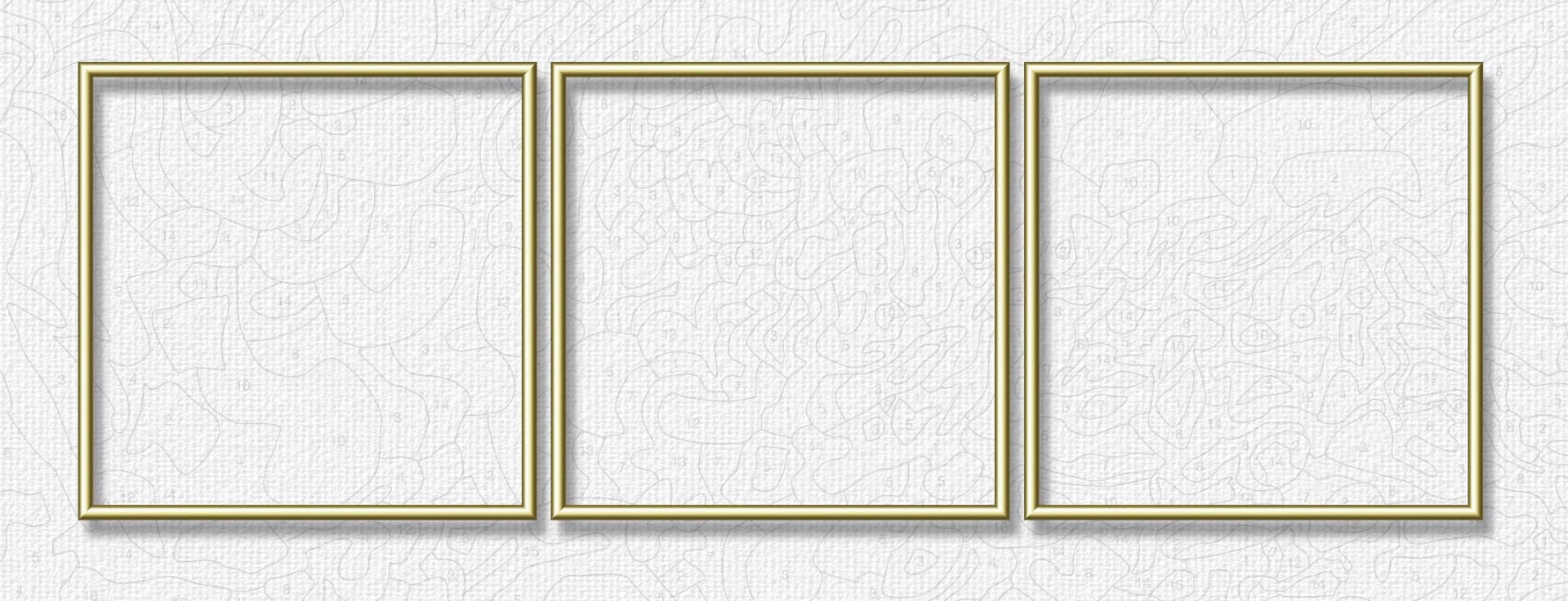 Schipper Bilderrahmen Triptychon 120x40cm Gold Alurahmen