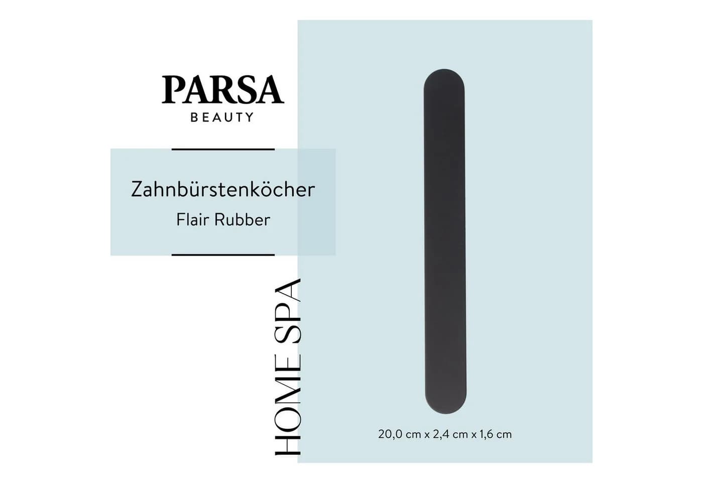 PARSA Beauty Zahnbürstenköcher Flair Rubber Schwarz