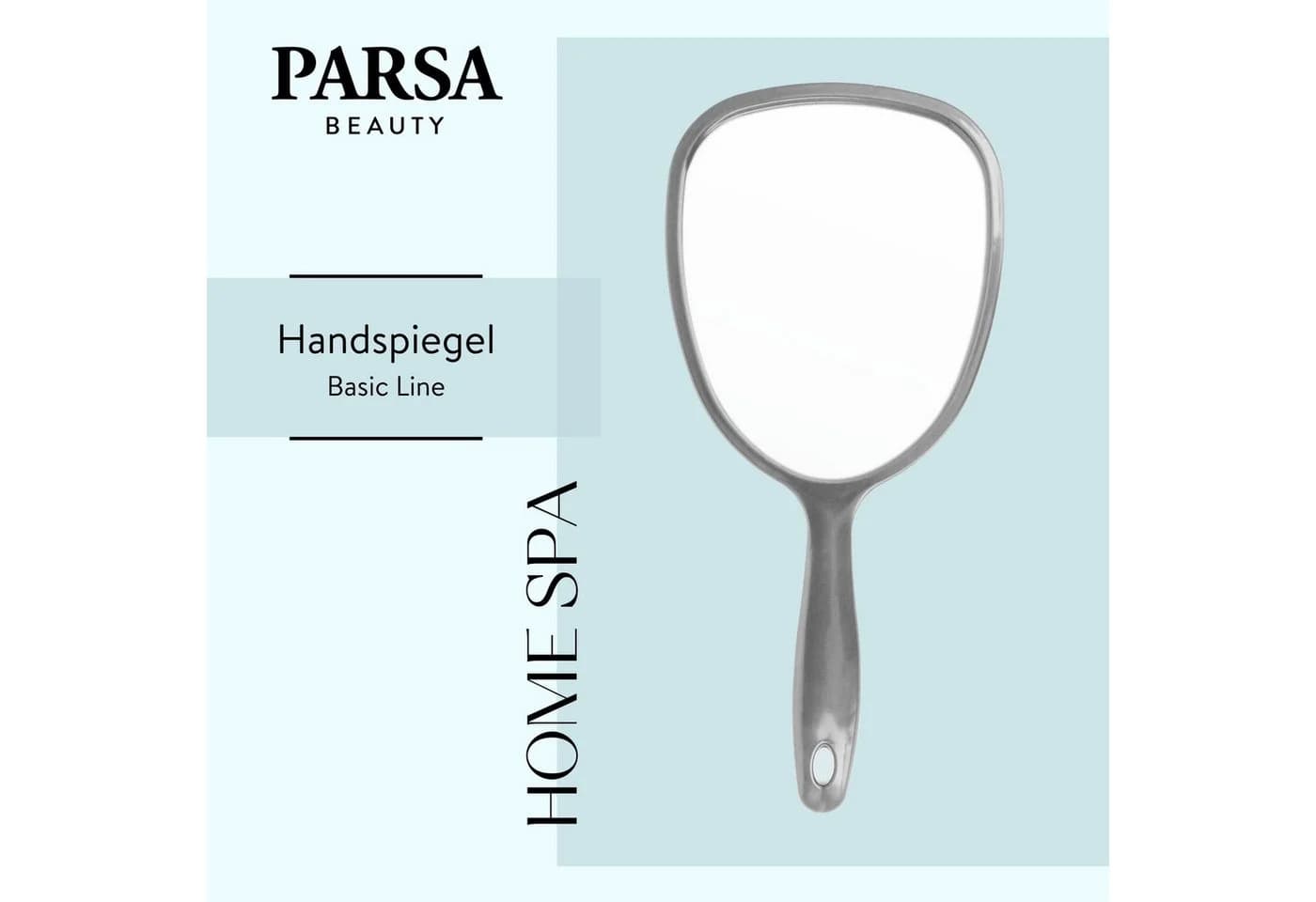 PARSA Beauty ESSENTIAL Handspiegel Anthrazit - Kompakter Schminkspiegel