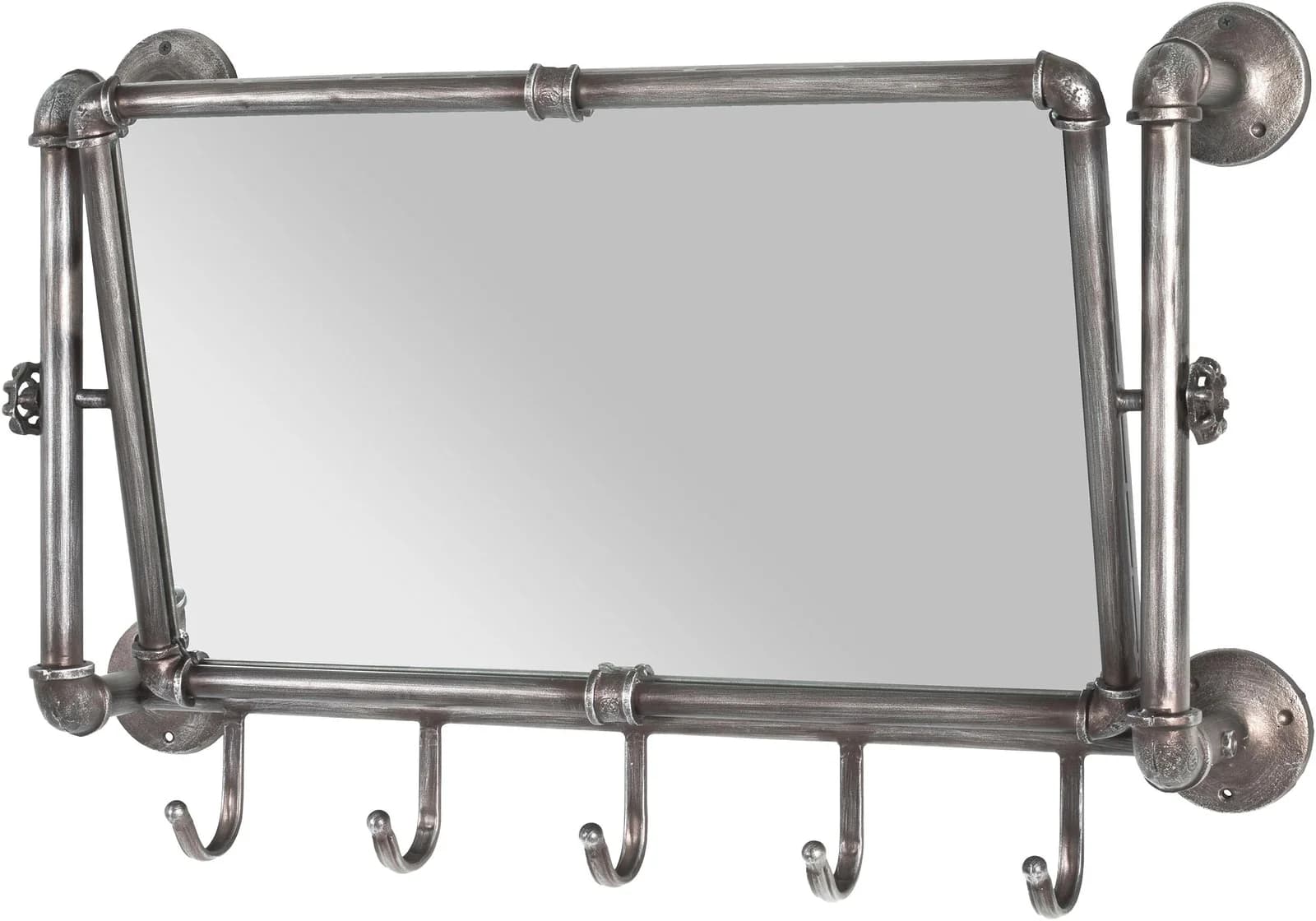 HAKU Wandgarderobe Metall Anthrazit 75x45x16 cm