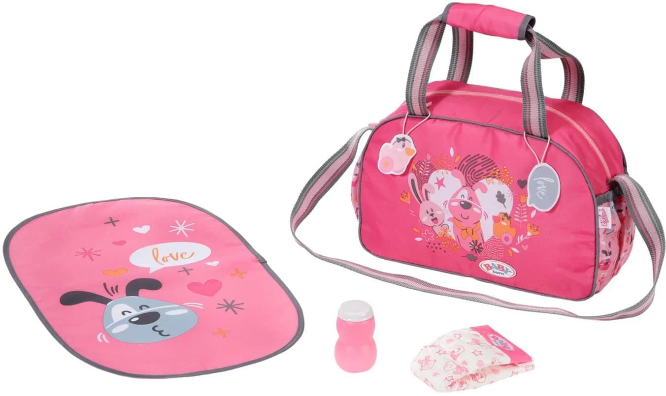 Baby Born Puppen Wickeltasche mit Wickelunterlage Rosa