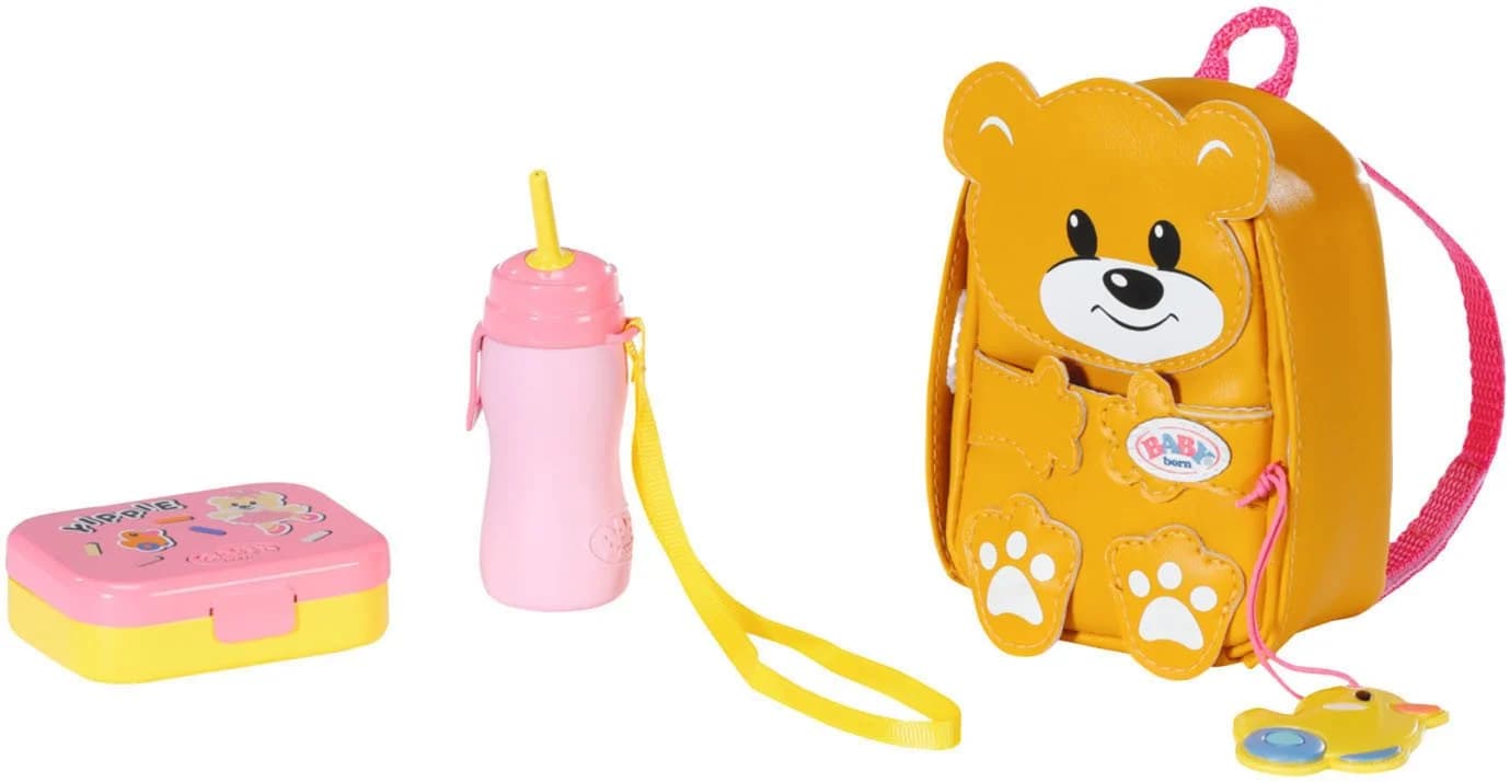 Zapf Creation Baby Born Kindergarten Rucksack Set 3-tlg. Gelb/Rosa