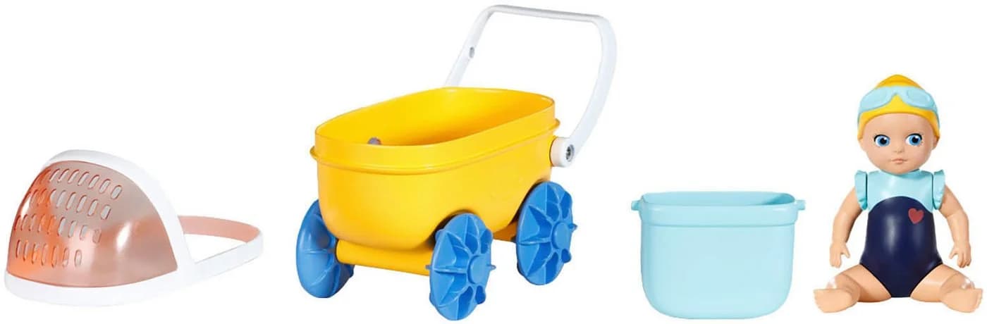 BABY BORN Splish Splash Kinderwagen mit Emma Bunt Badespielzeug