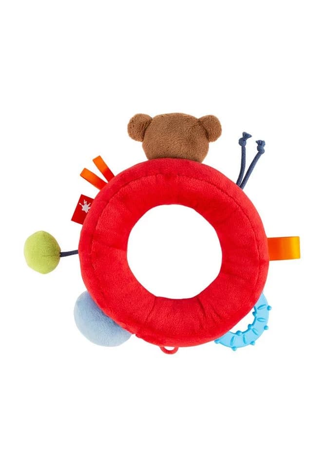 Sigikid Greifling Rasselring Bär Bunt 7 Senses Spielzeug
