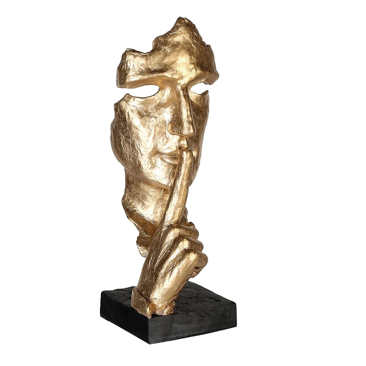 CASABLANCA BY GILDE Skulptur Silence Dekofigur Gold/Schwarz