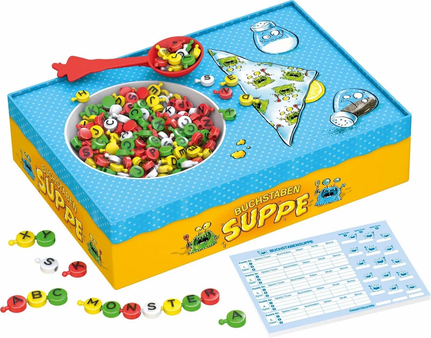 Schmidt Spiele Buchstabensuppe Gesellschaftsspiel Bunt Kunststoff