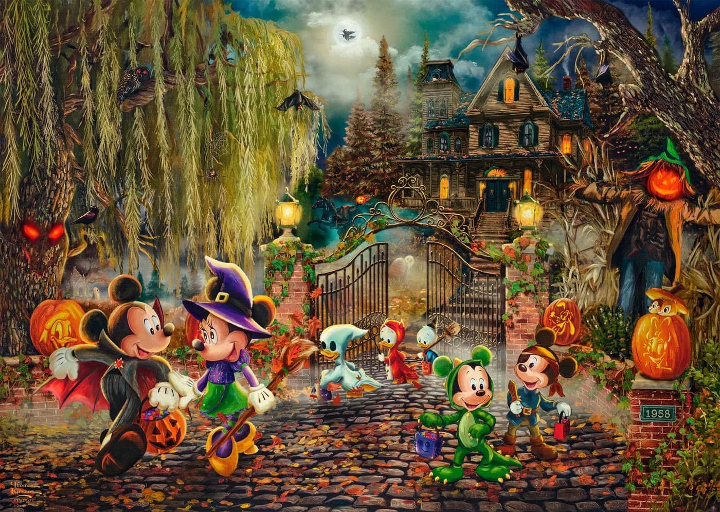 Schmidt Spiele Puzzle Disney Mickey & Minnie Halloween Thomas Kinkade 1000 Teile
