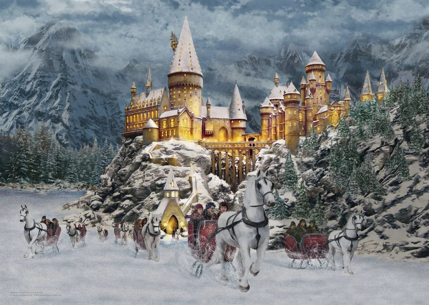 Schmidt Spiele Puzzle Thomas Kinkade Harry Potter Hogwarts Castle 1000 Teile