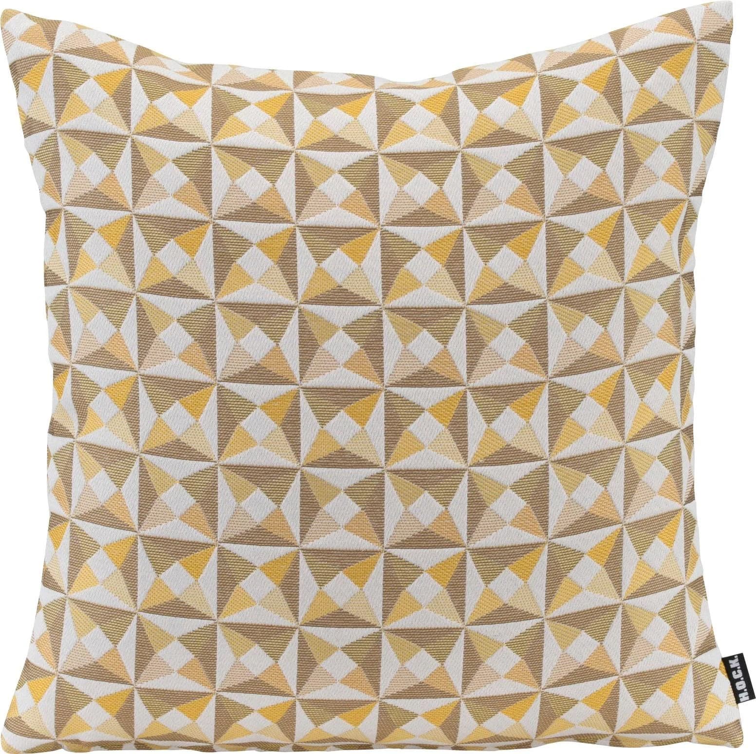 Dekokissen Cinny H.O.C.K. Goldfarben Geometrisch Gemustert
