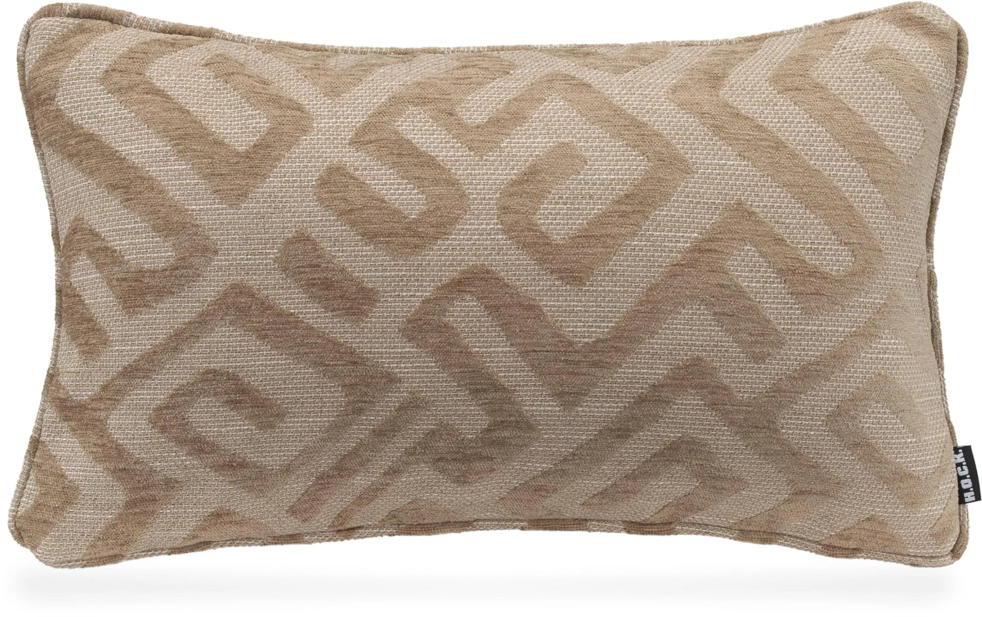 H.O.C.K. Dekokissen Naira Braun Taupe Geometrisch