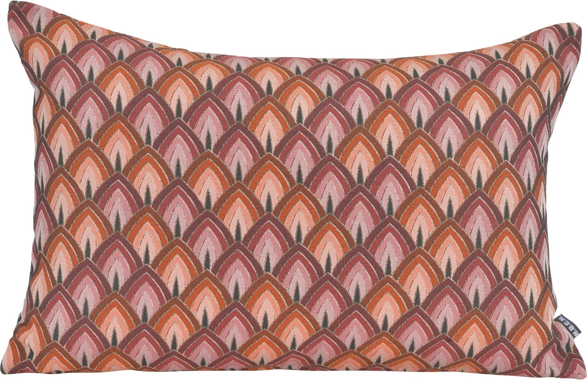 Dekokissen H.O.C.K. Marta Terra Bordeaux Burgunder Gemustert Polyester