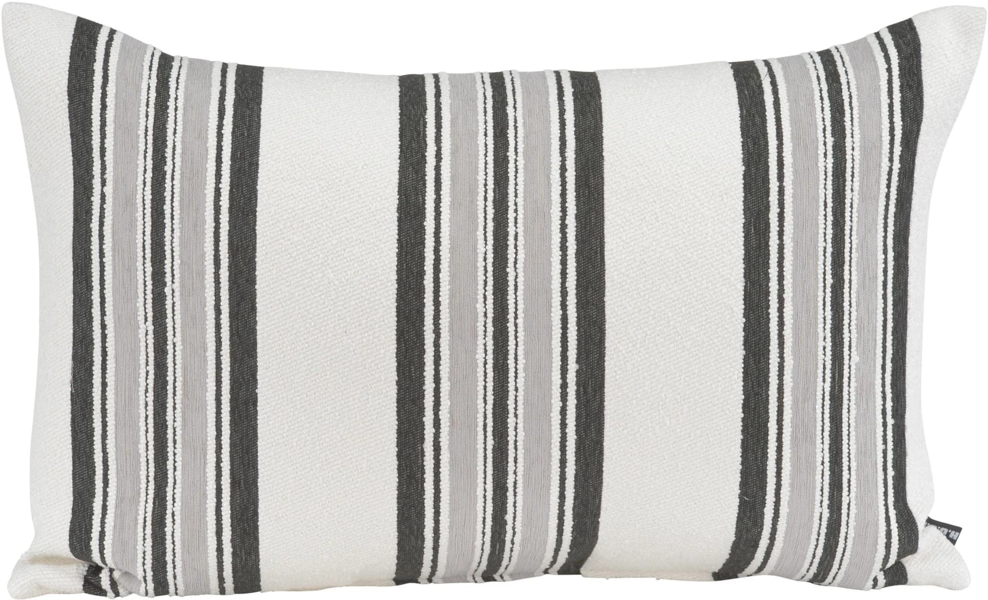 Dekokissen H.O.C.K. Sera Duo Beige/Schwarz/Grau Gestreift 60x40cm
