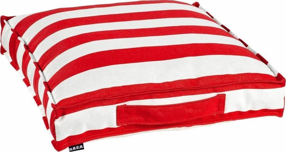 H.O.C.K. Sitzkissen Classic Streifen Outdoor Rot Polyacryl