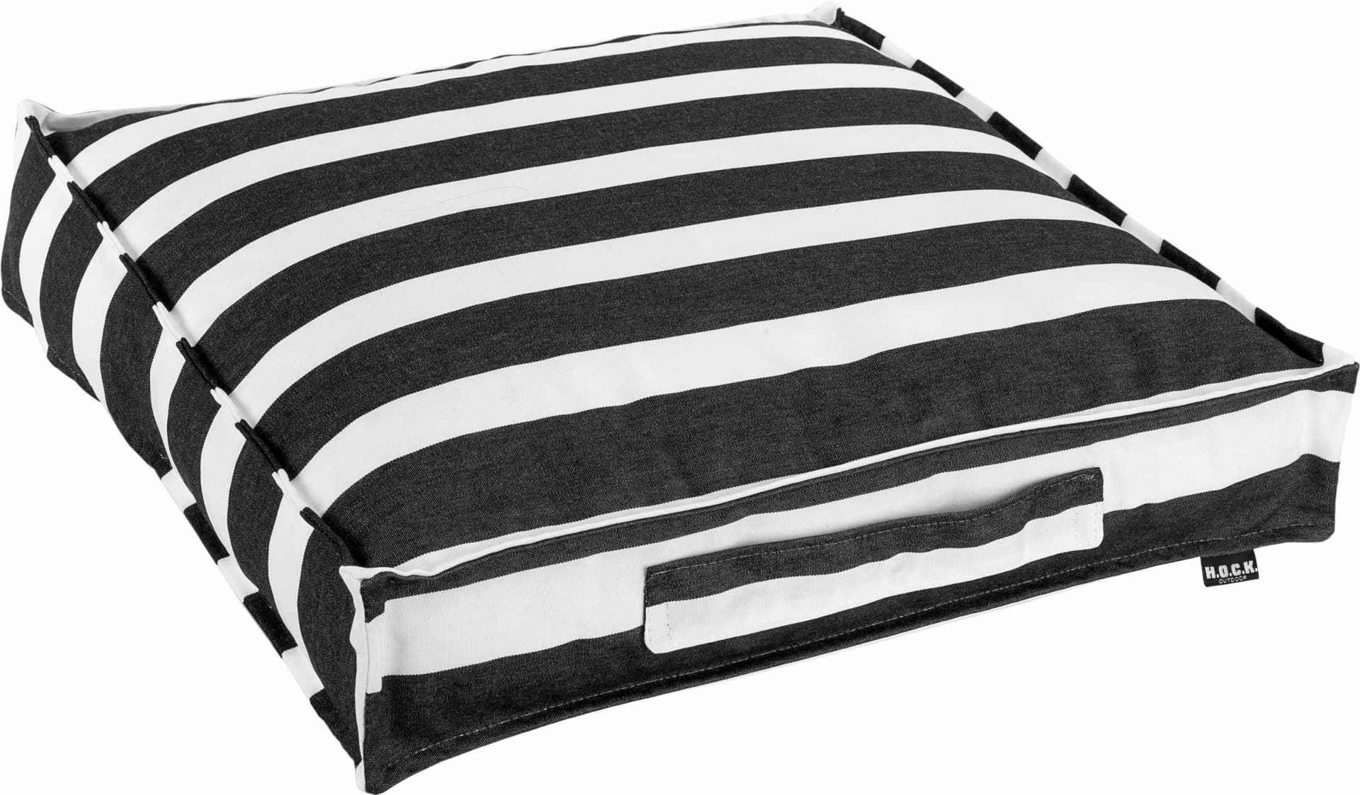 H.O.C.K. Sitzkissen Classic Streifen Outdoor Schwarz