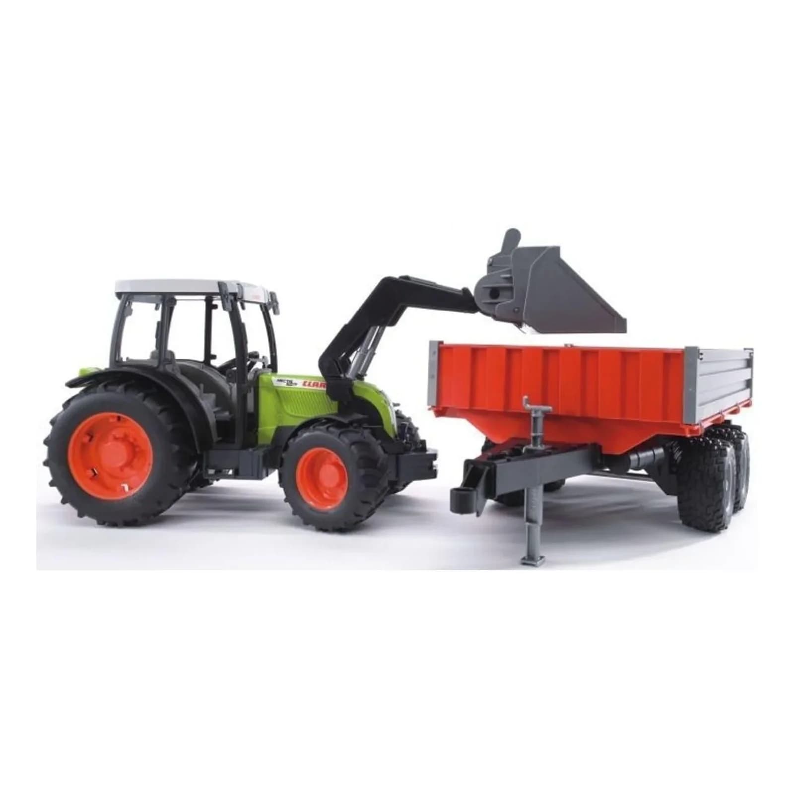 Bruder Claas Nectis 267F Spielzeug-Traktor mit Frontlader und Bordwandkipper