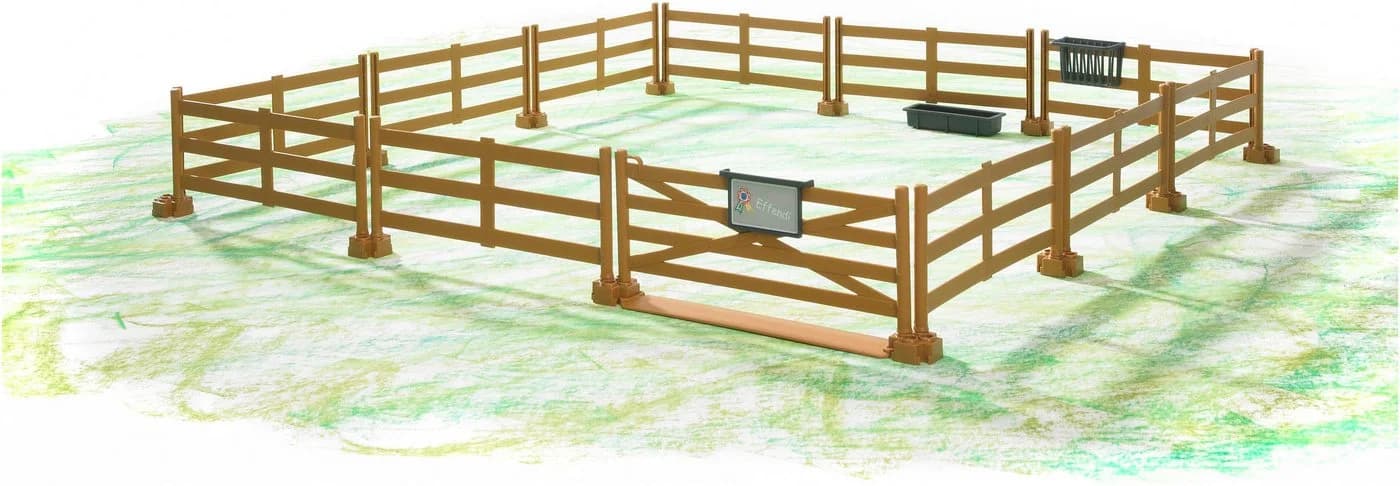 Bruder® Spielwelt bworld Weidezaun braun (62604) mit Tor und Zubehör