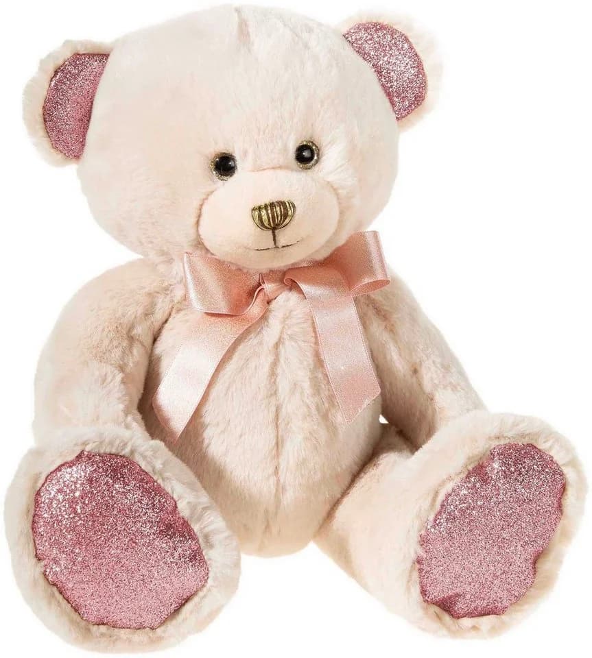 Heunec® Kuscheltier Bär Taupie Rosa Glitzer Plüsch 23 cm