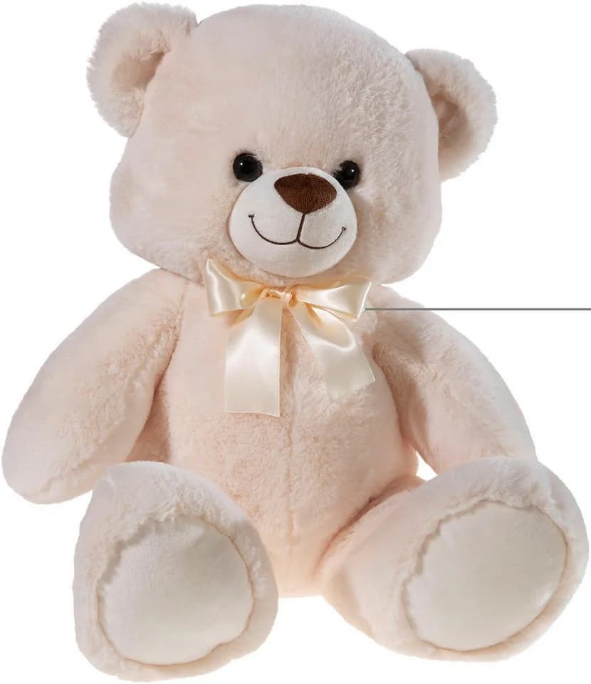 Heunec® Kuscheltier Bär mit Schleife Creme 55 cm