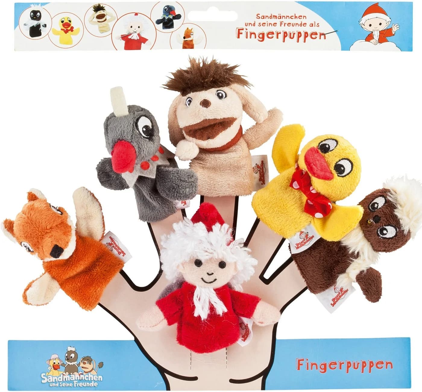 Heunec® Fingerpuppe Sandmann 6er-Set Bunt