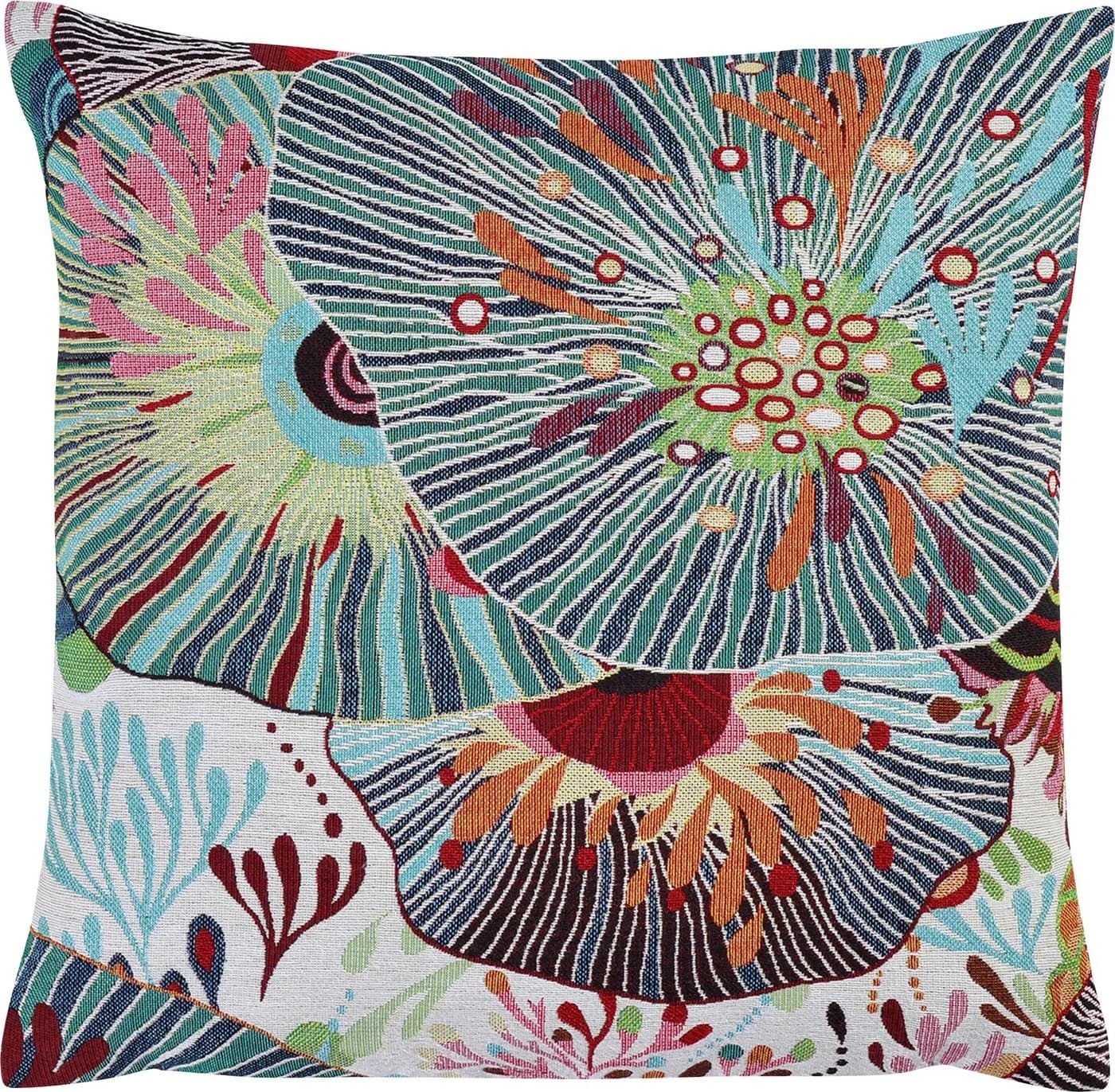 sander table + home Kissenbezug Kissenhülle Sea Flowers Blumen Jacquard Baumwollmischung