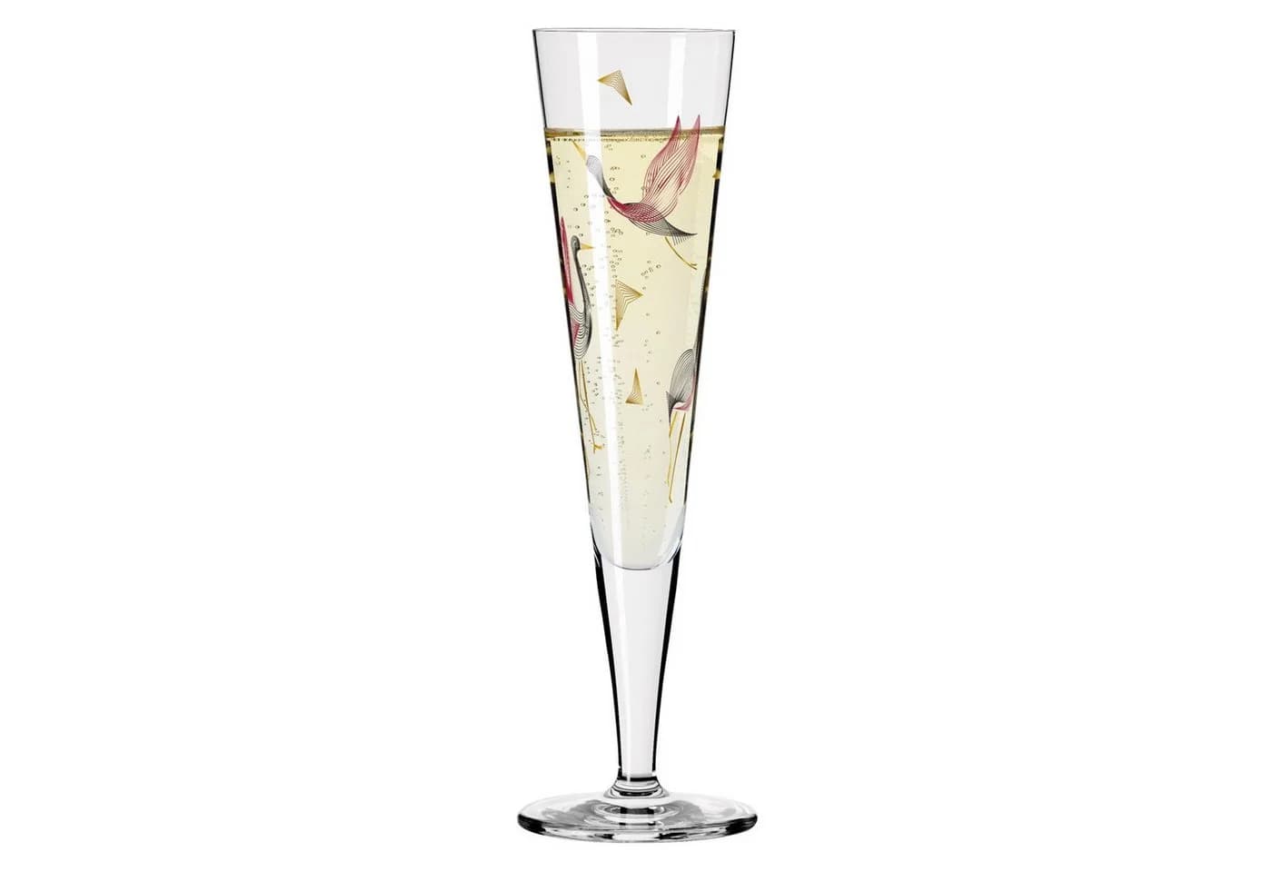Ritzenhoff Sektglas Goldnacht Kristallglas Kraniche Motiv