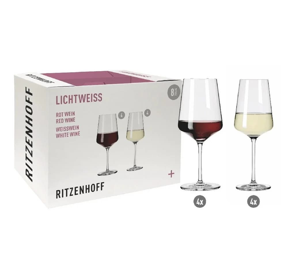 Ritzenhoff Weinglas-Set Julie Weiß Kristallglas 8er-Set