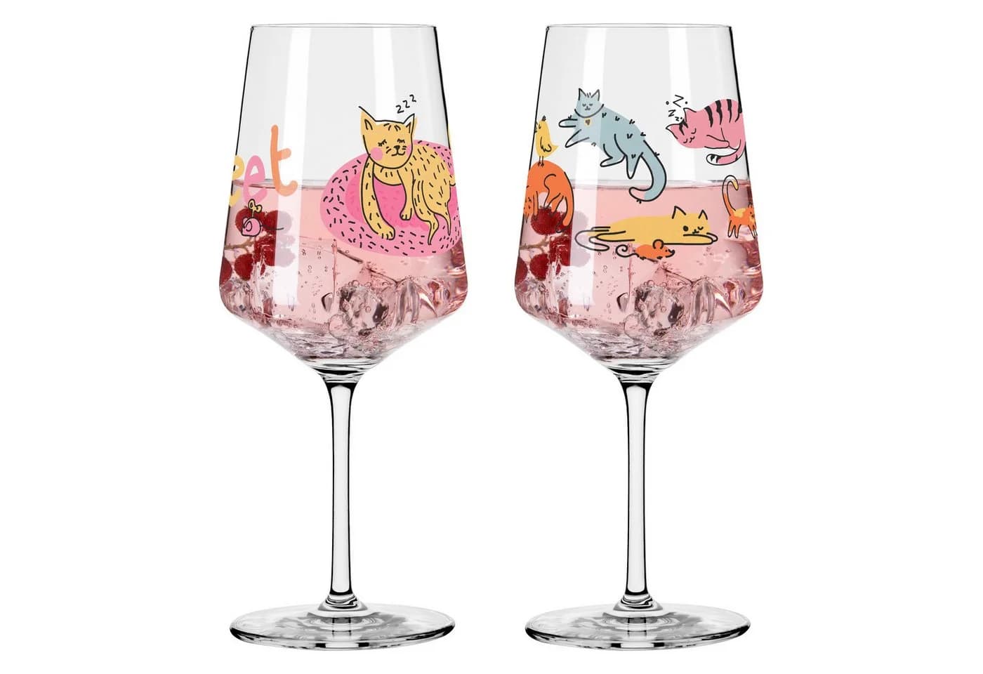 Ritzenhoff Cocktailglas-Set 2-tlg. Katzenmotiv Tierisch Glücklich