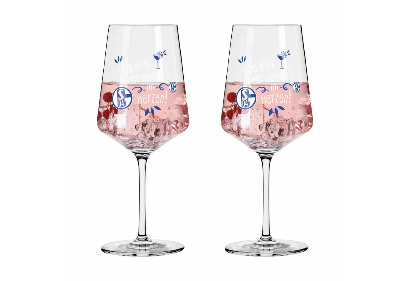 Ritzenhoff Cocktailglas FC Schalke 04 Transparent/Königsblau