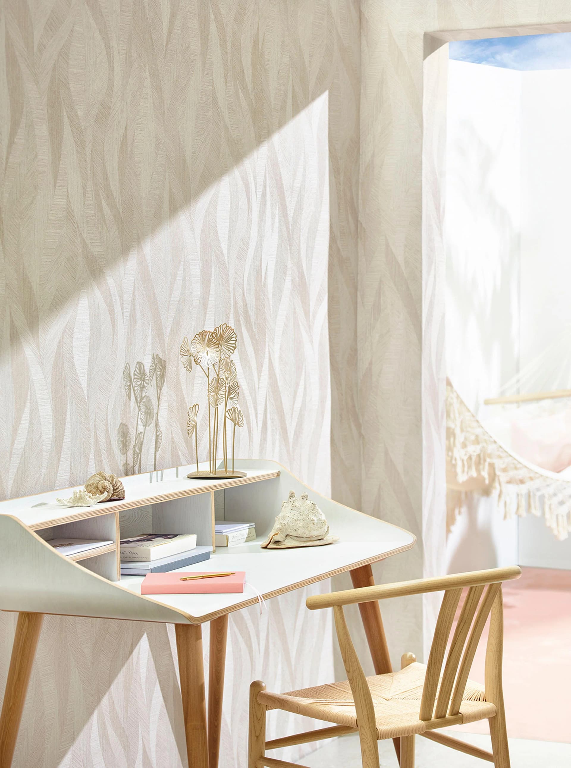 MARBURG Vliestapete Wave Beige Wellenmuster Modern
