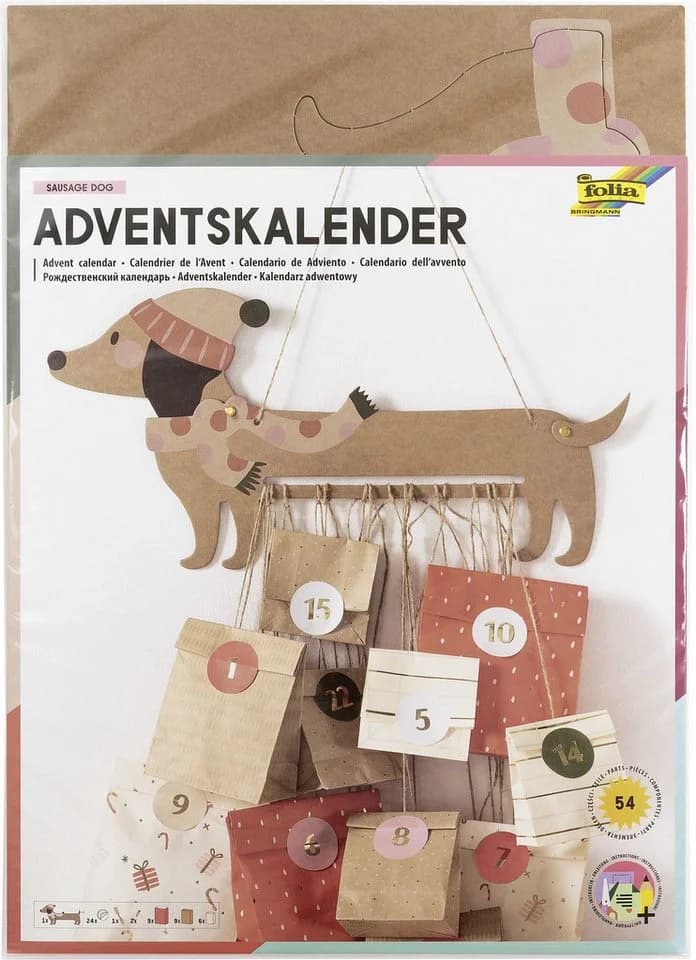 Folia Adventskalender Sausage Dog 54-teilig