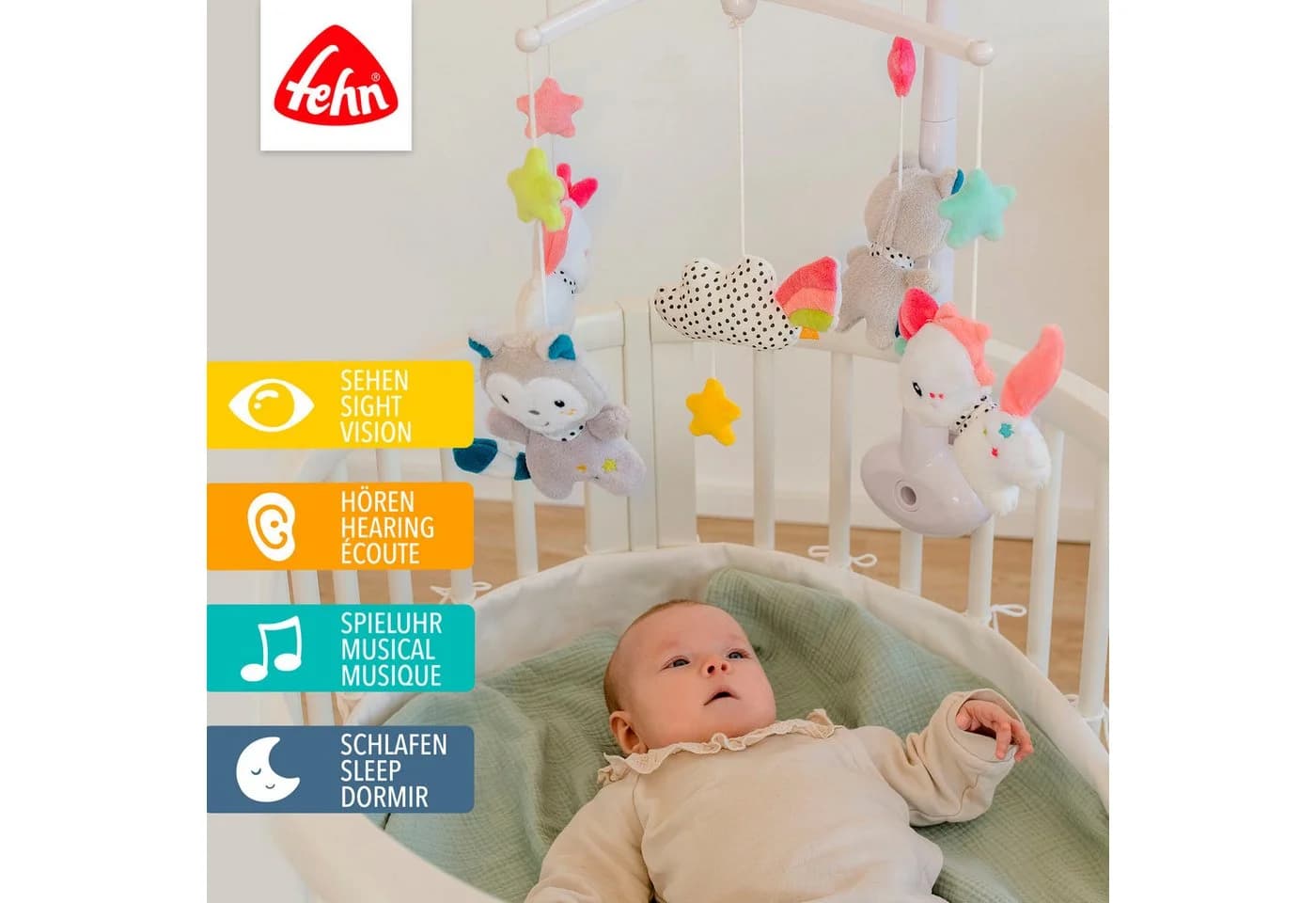 FEHN Musikmobile Aiko & Yuki Bunt mit Spieluhr