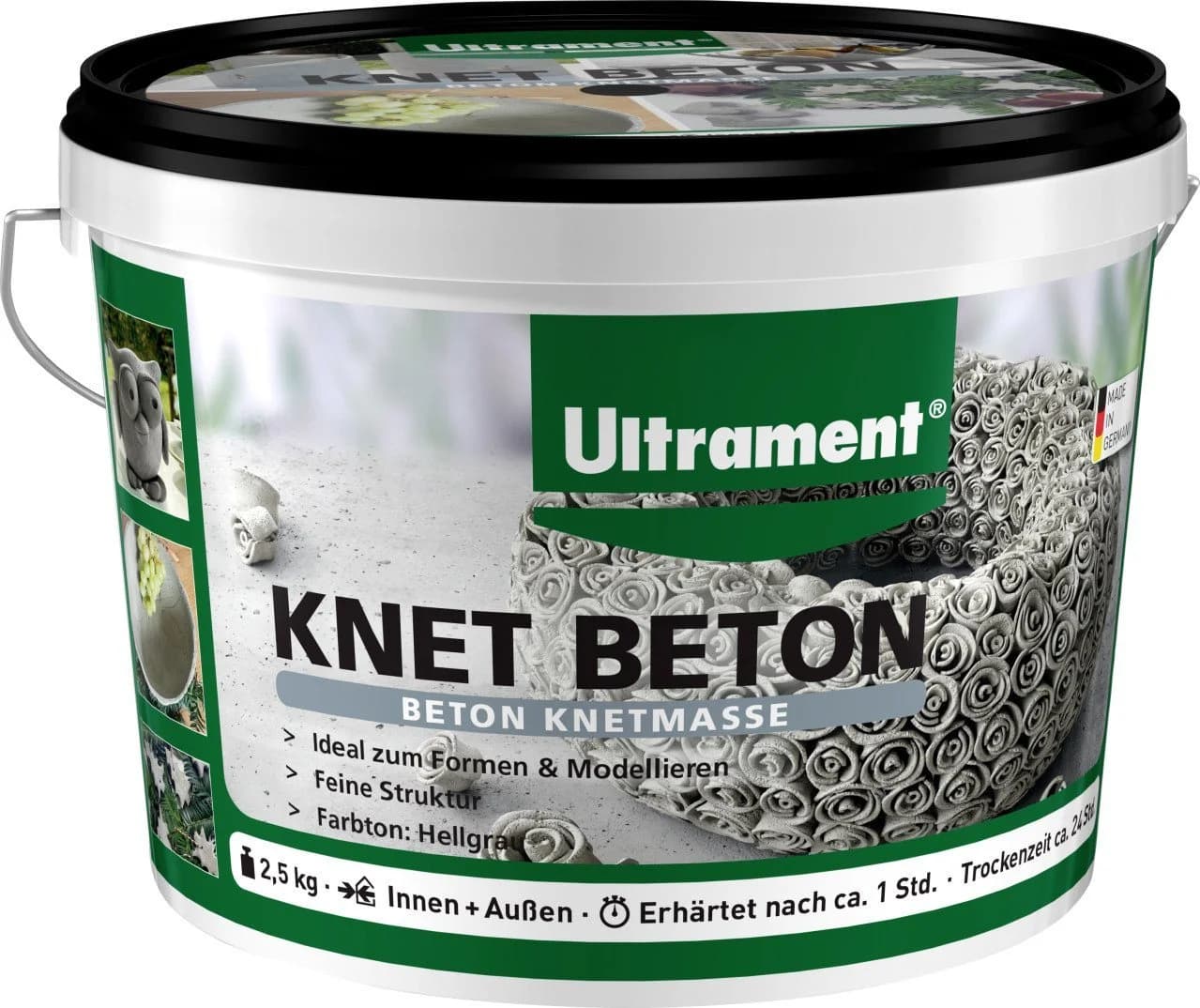 Ultrament Knet Beton 2,5 kg Hellgrau Modelliermasse